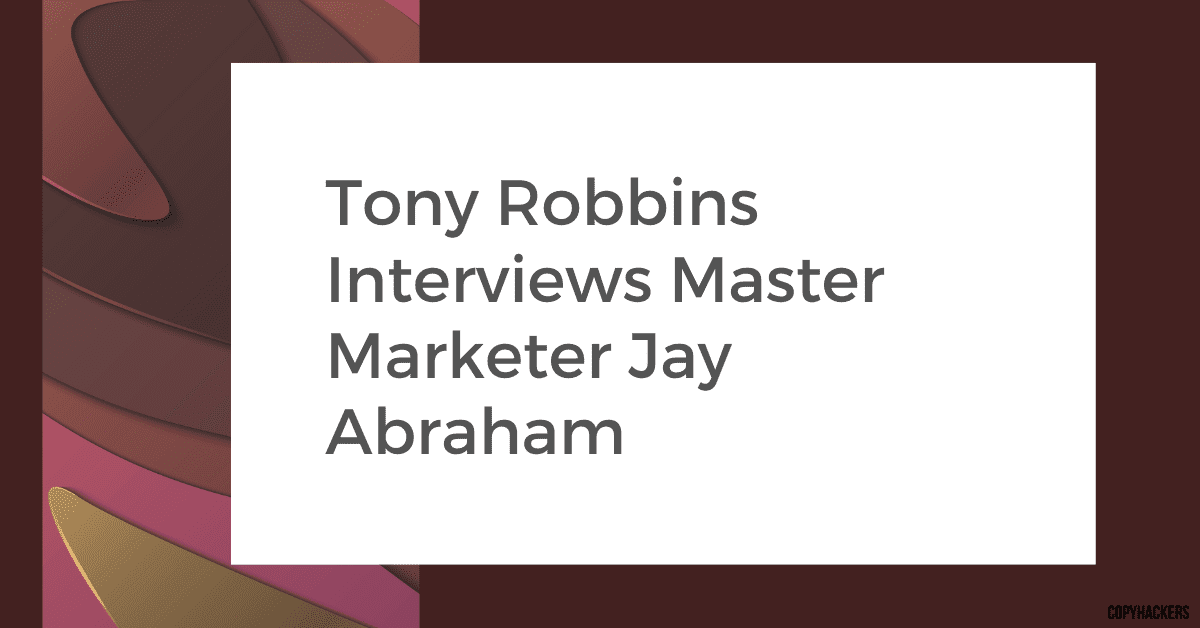 tony robbins interviews jay abraham