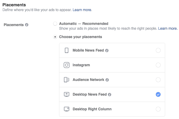 Where do you want your ads to appear?