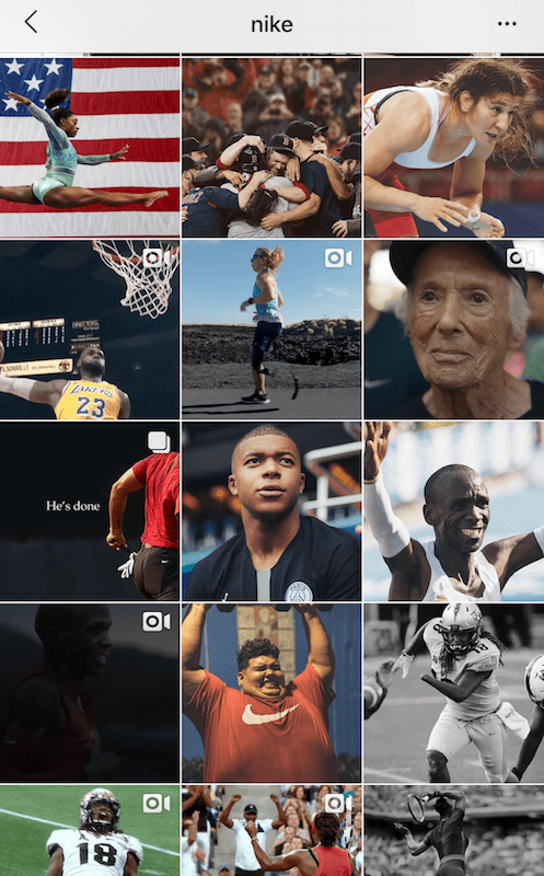 Nike insta grid