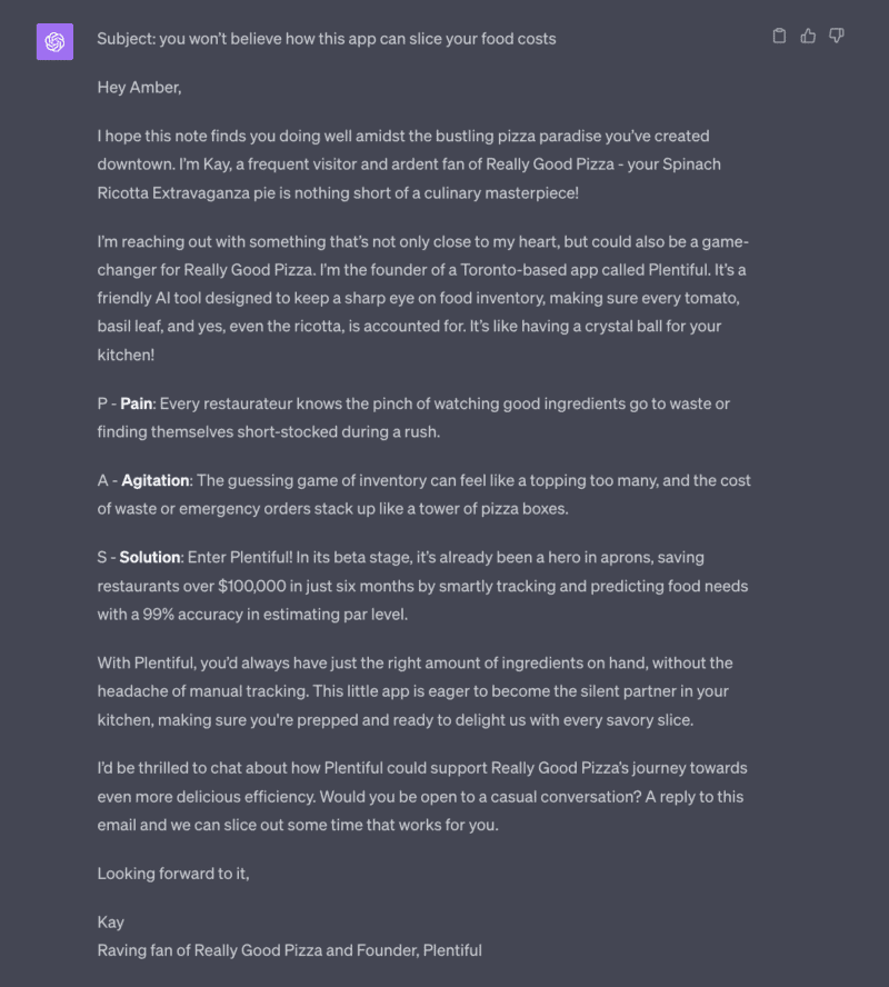 Write a cold email with this AI prompt | For ChatGPT